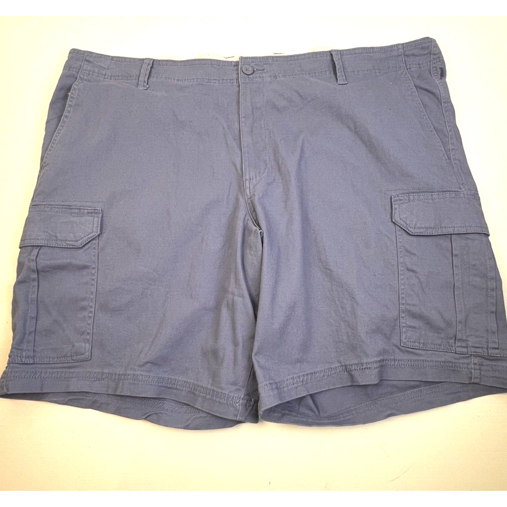 George Cargo Pants Men's 46 Blue Pockets Cotton Casual Outdoors Utility Shorts